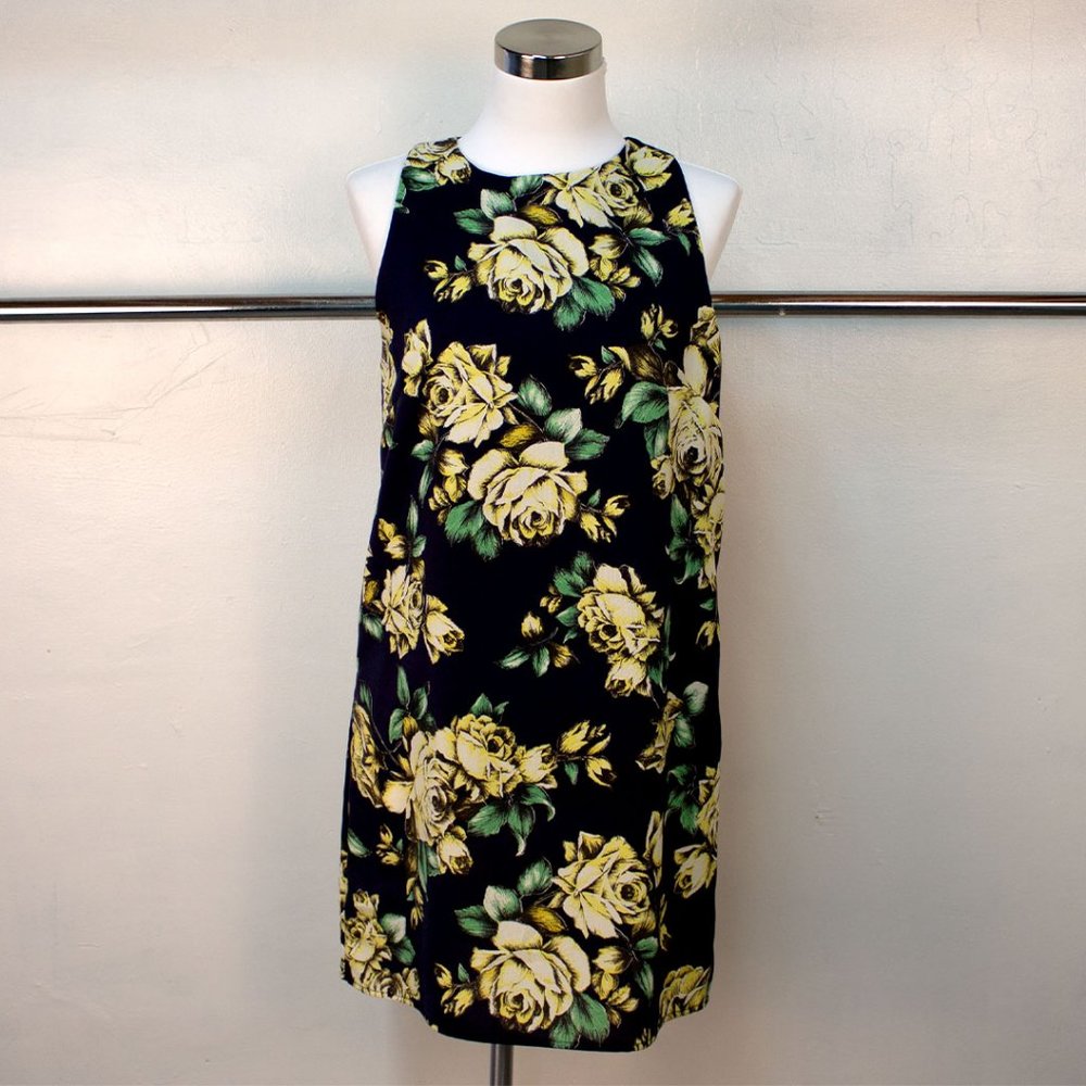 Yellow Rose Floral Sheath Dress